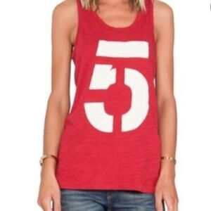 Rag & Bone 'Bone cast quilted' 5 Red Tank Top Quilted #5 Size Small